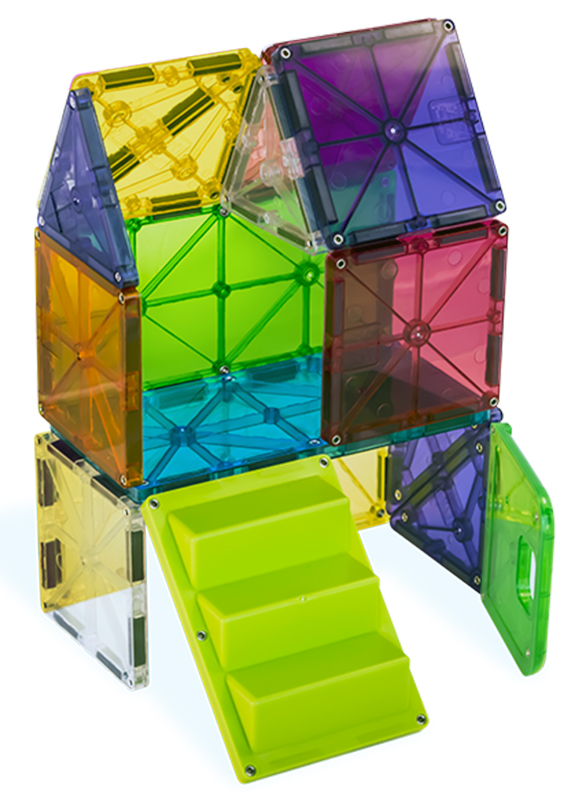 Constructie - Magnatiles - clear colors - house set - 28 stuks