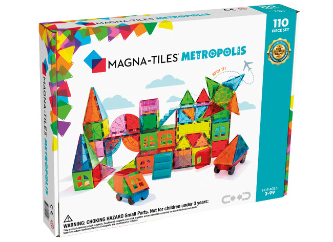 Constructie - Magnatiles - clear colors - metropolis - 110 stuks