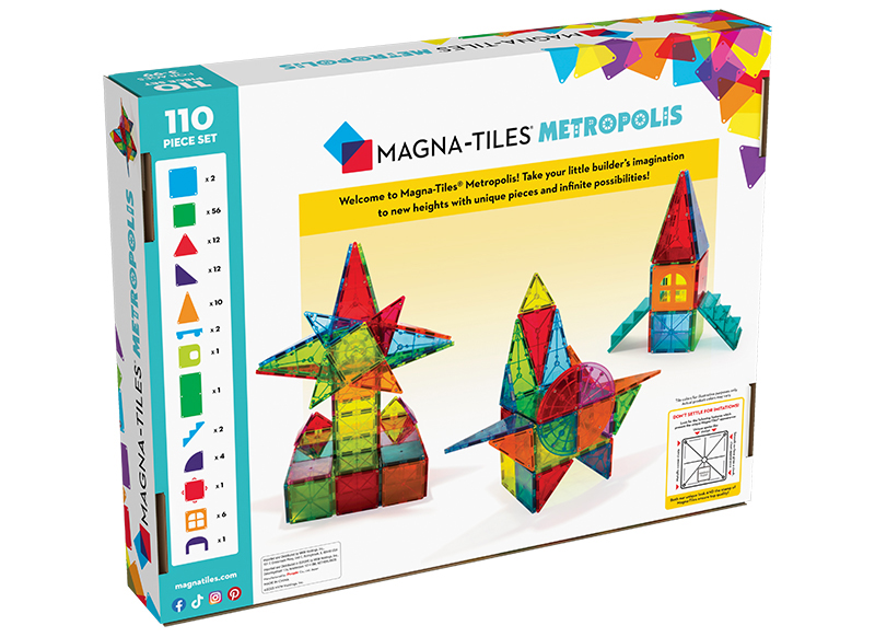 MAGNA-TILES Clear colors 110 stuks metropolis