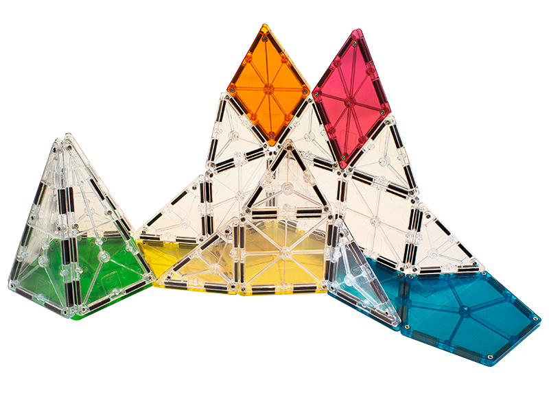 MAGNA-TILES Clear colors 8 stuks polygons uitbreidingsset