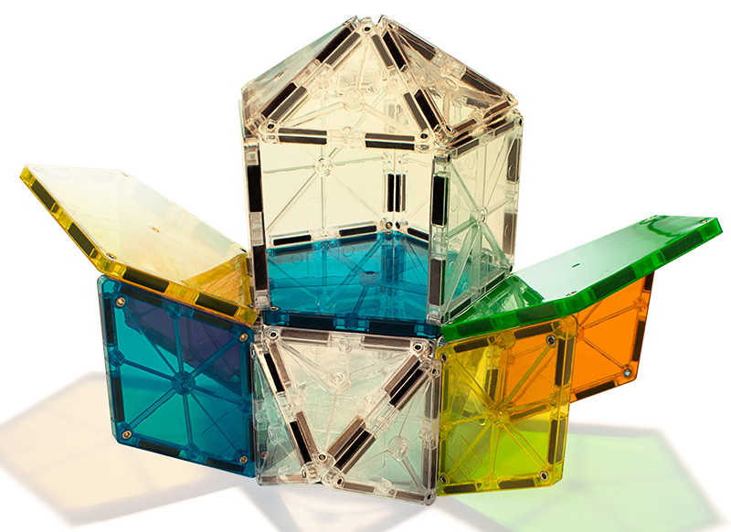 MAGNA-TILES Clear colors 8 stuks polygons uitbreidingsset