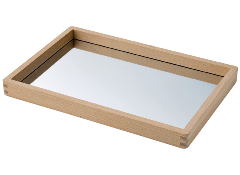 Speelbakken - tickit Wooden Mirror Tray - 36 x 43,5 cm - hout - met spiegel - per stuk