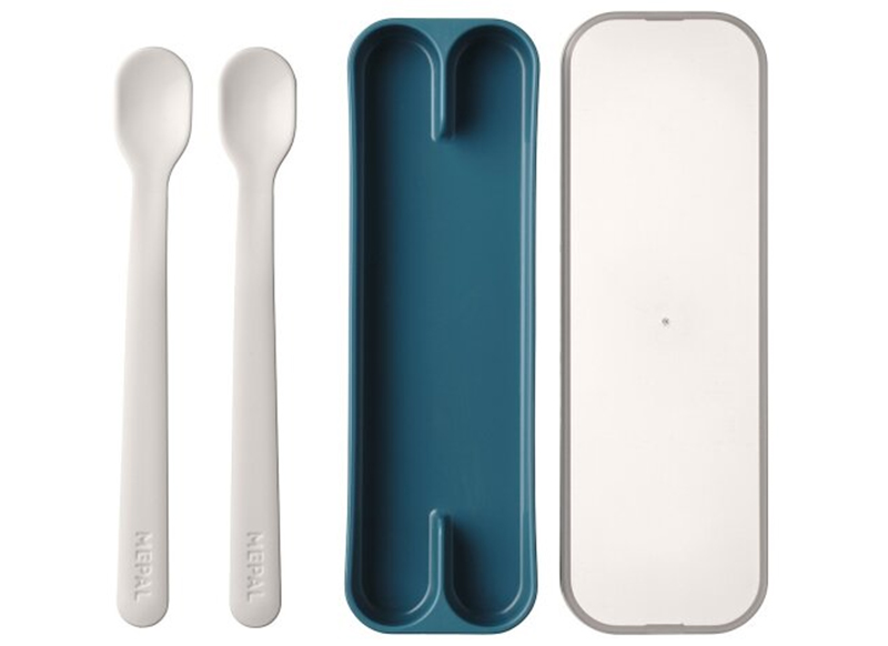 Bestek - babylepels - Mepal Mio - eetgerei - blauw - set van 2