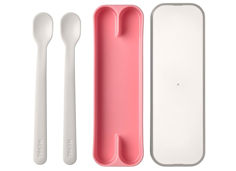 Bestek - babylepels - Mepal Mio - eetgerei - roze - set van 2
