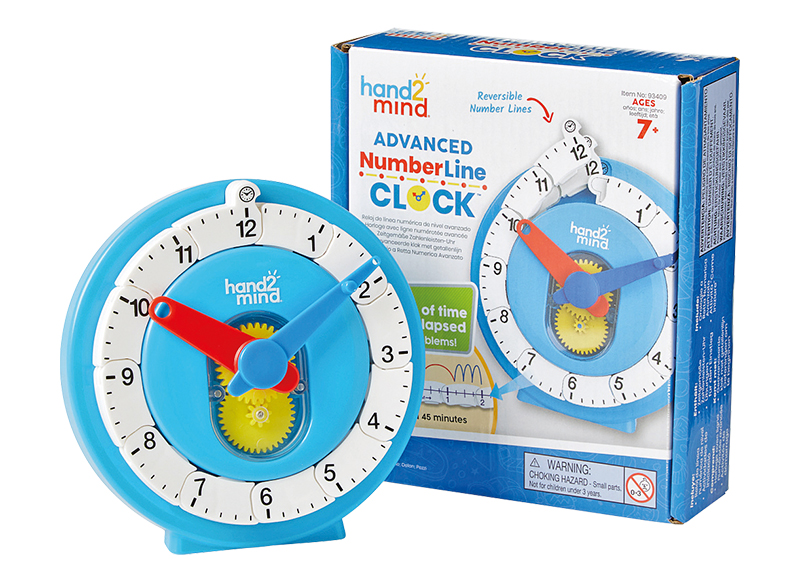Klok - kloklezen - hand2mind Advanced NumberLine Clock - individueel - per stuk