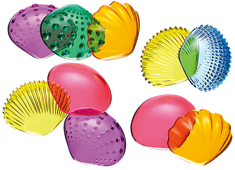 Schelpen - EDX Education - plastic - lichtbord - set van 72 assorti