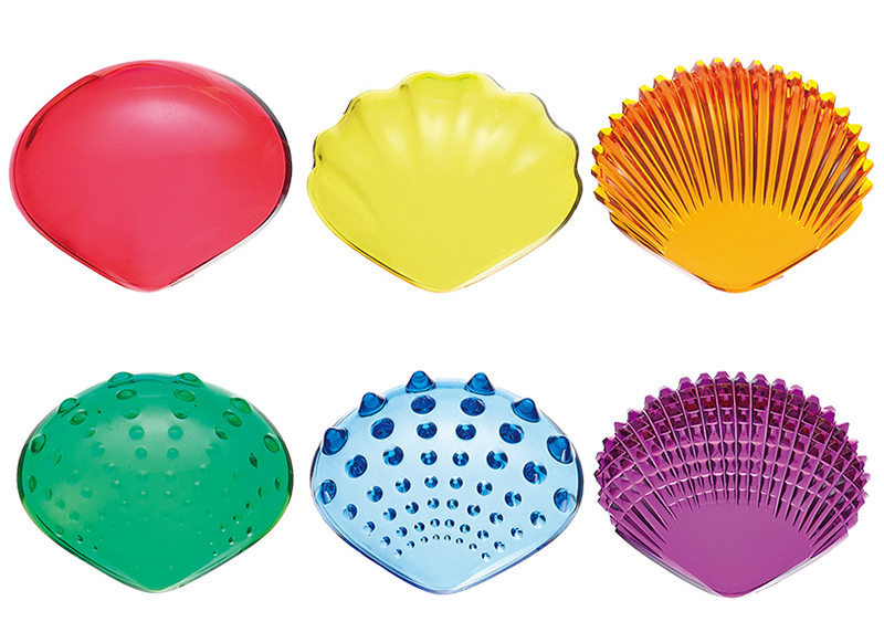 Schelpen - EDX Education - plastic - lichtbord - set van 72 assorti