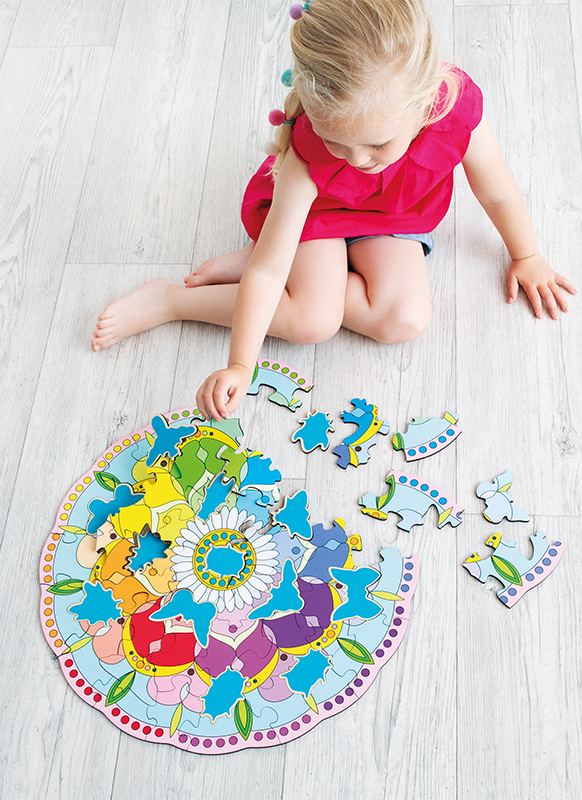 Puzzel - hout - Beleduc - Xxl fantasiepuzzel insecten - 46-delig