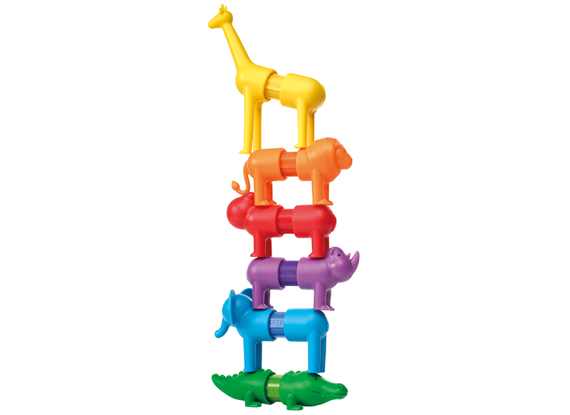 Eerste speelgoed - magnetisch - Smartmax - safaridieren -  18-delig