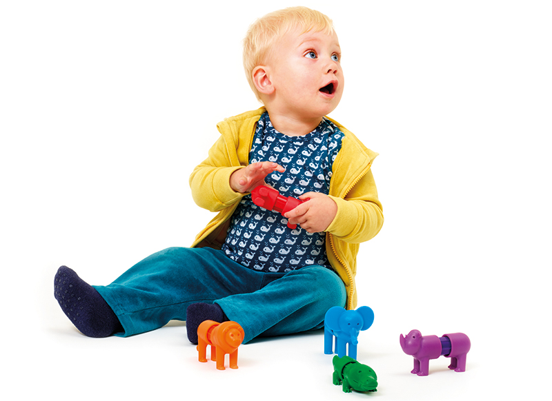 Eerste speelgoed - magnetisch - Smartmax - safaridieren -  18-delig