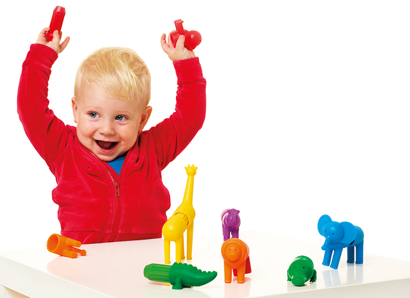 Eerste speelgoed - magnetisch - Smartmax - safaridieren -  18-delig
