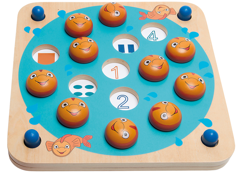 Visspel - memory - memo visjes - hout - per spel