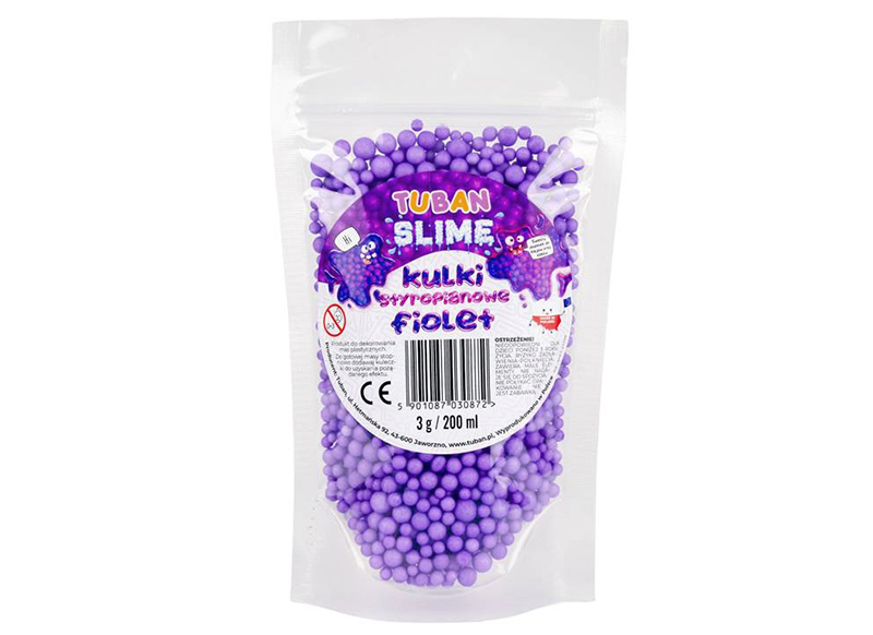 Slijm - Tuban - foambolletjes - paars - per zakje