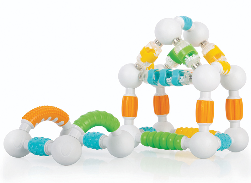 Eerste speelgoed - magnetisch - Guide craft - grippies - shake bouwers -  70 stuks