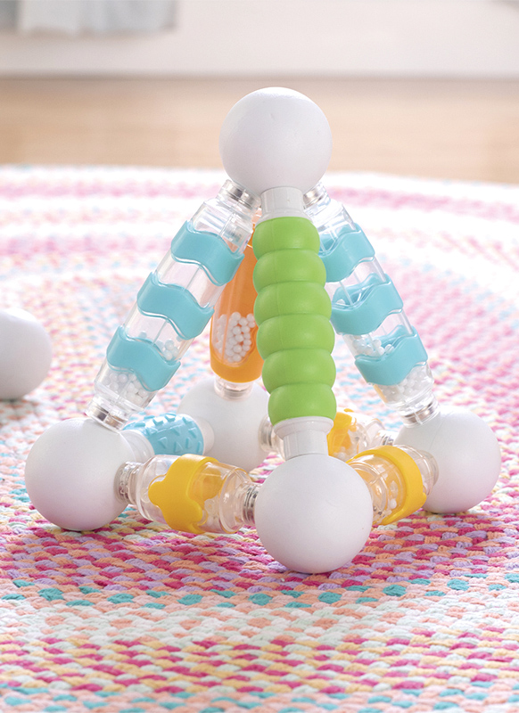 Eerste speelgoed - magnetisch - Guide craft - grippies - shake bouwers -  70 stuks
