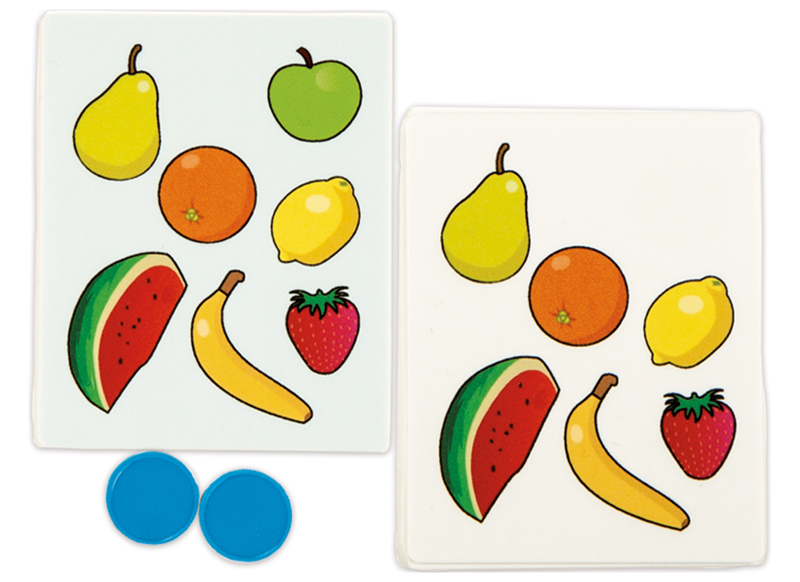 Spel - zoekspel - Rolf - wat ontbreekt er? - fruit - taal - per spel