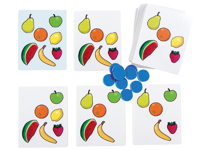 Spel - zoekspel - Rolf - wat ontbreekt er? - fruit - taal - per spel