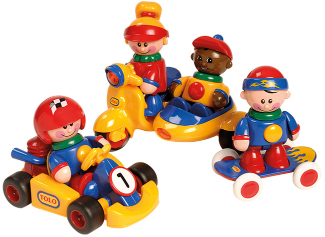 Eerste speelgoed - Tolo - first friends - friends on wheels- 7-delig