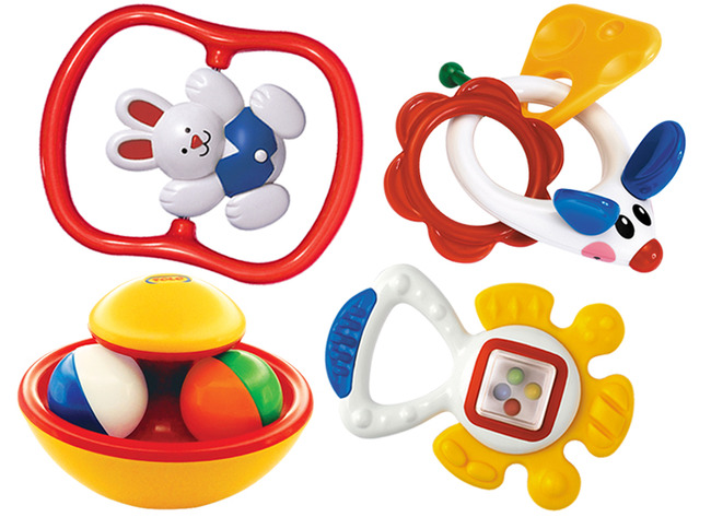 Babyspeelgoed - Tolo - rammelaars - 4 stuks
