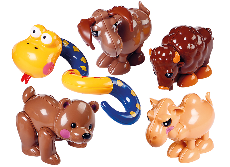 Eerste speelgoed - Tolo first friends - wilde dieren - set van 5
