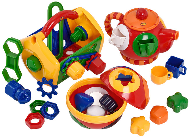 Babyspeelgoed - Tolo - vormensorteerders set 2 - set van 3