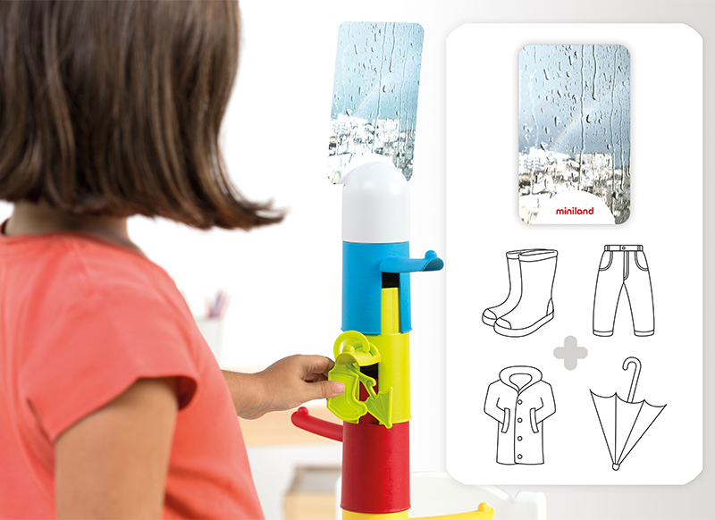 Sorteerspel - Miniland - Sorting Clothes Hanger - kleerhanger - per spel
