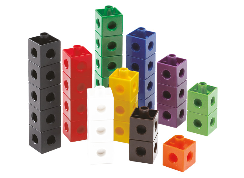 Spel - rekenspel - EDX Education Linking Cubes - linkblokken - set van 100 assorti
