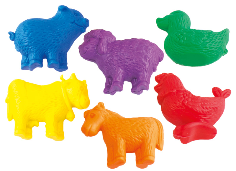 Sorteren - EDX Education - tellen - boerderijdieren - sorteerdieren - wiskundige initiatie - set van 72 assorti