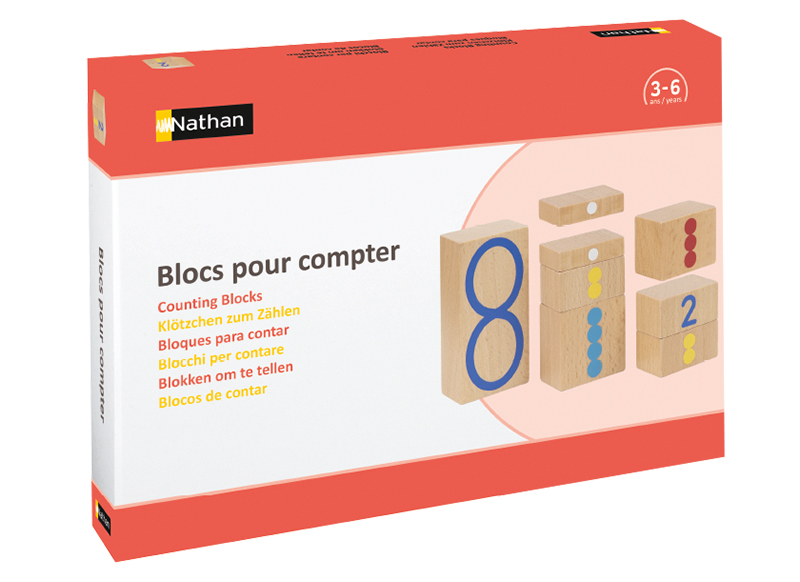 Telspel - Atelier - Nathan - telblokken - hout - per set