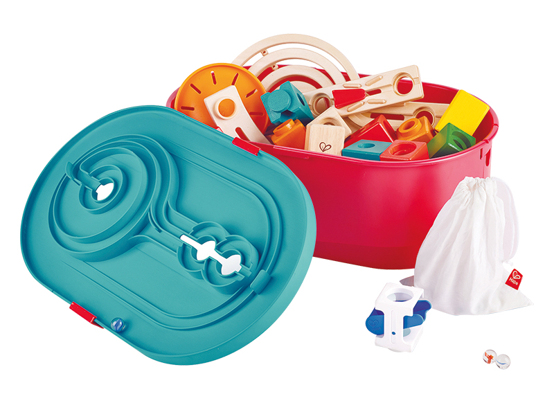 Knikkerbaan - Hout - Hape - Quadrilla - In A Box - 90-delig