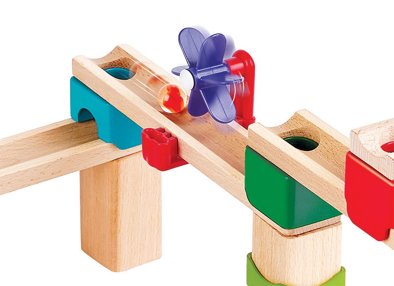Knikkerbaan - Hape Marble Rally Block - hout - set van 81
