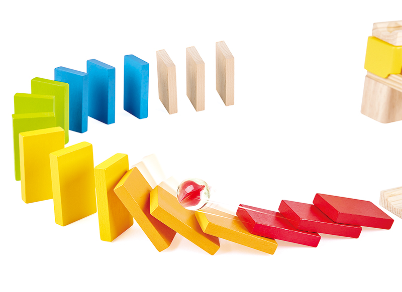 Knikkerbaan - Hape Marble Rally Block - hout - set van 81