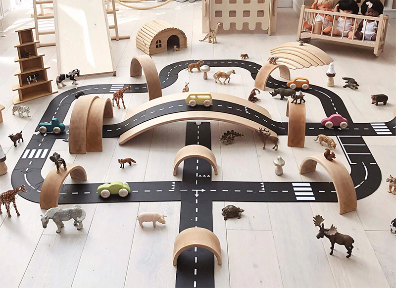 Matten - speelmat - Waytoplay King of the Road - autobaan - set van 40