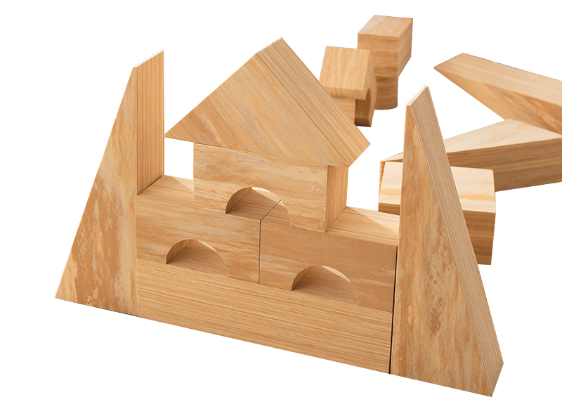 Bouwset - blokken - Weplay - houtlook - foam - set van 56