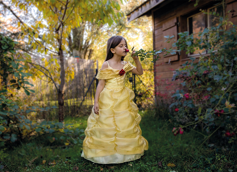 Verkleedkledij - Prinses Belle - 5-6 jaar - per stuk