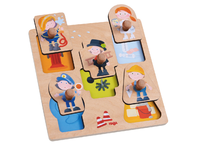 Puzzels - Haba - Inlegpuzzel - beroepen - 5 delig