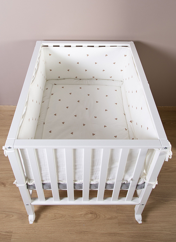 Kinderpark - rechthoekig 98 x 78 cm - childhome - per stuk - leverbaar in grijs-natuur-wit