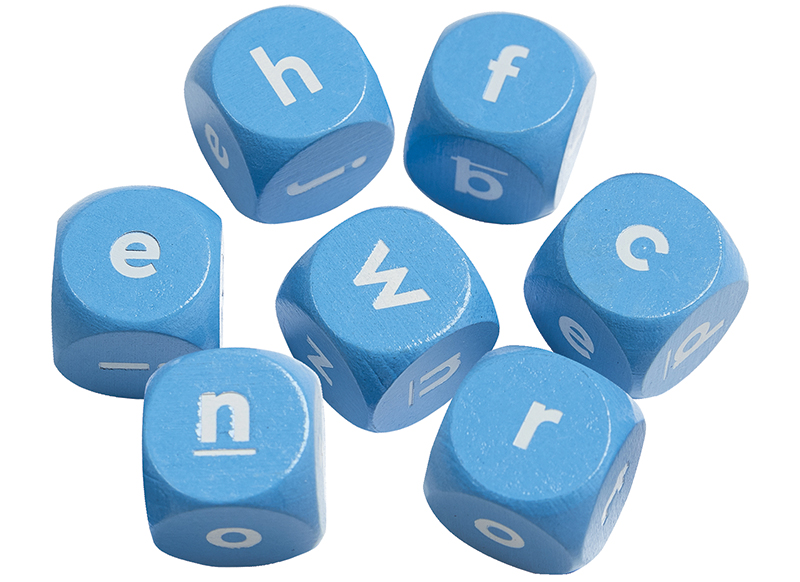 Spel - taalspel - Rolf - Woordjes gooien - letters - dobbelstenen - per spel