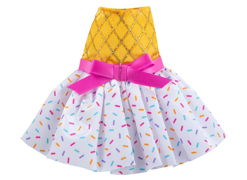 Poppenkledij - The Elf on the Shelf Claus Couture - ijsjes feestjurk - per stuk