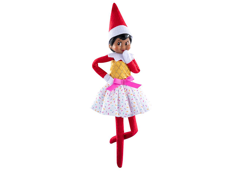 Poppenkledij - The Elf on the Shelf Claus Couture - ijsjes feestjurk - per stuk