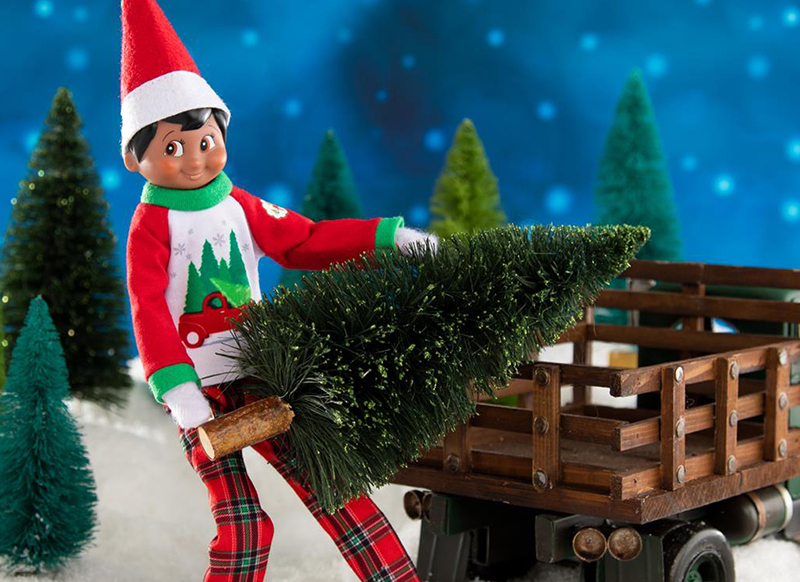 Poppenkledij - The Elf on the Shelf Claus Couture - bomen en boerderij pyjama - per stuk