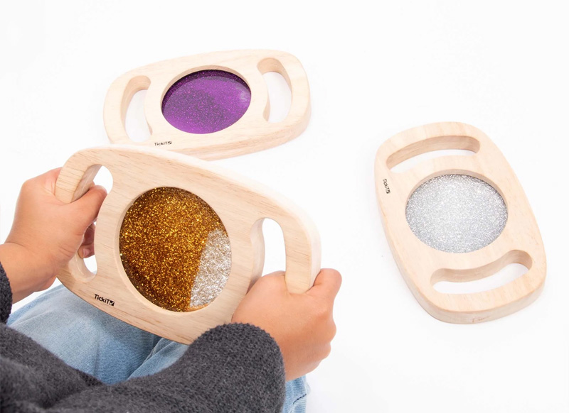 Sensorisch paneel - tickit Easy Hold Glitter Panel Set - set van 3