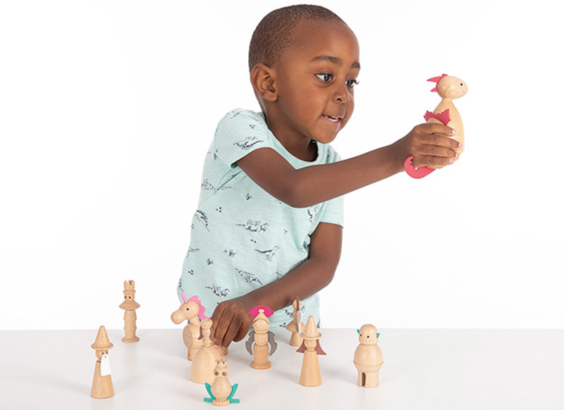 Figuren - sprookjesfiguren - Tickit - hout - per set
