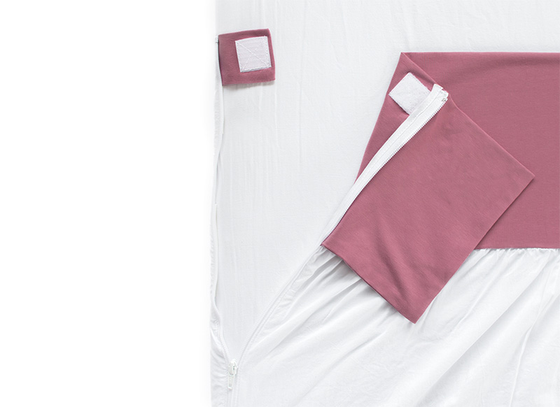 Textiel - beddengoed - nunki - lakentje - 120 x 60 cm - per stuk - oud rose - per stuk