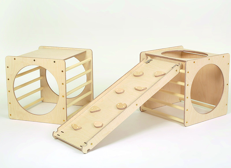 Klimrek - Hout - Activity Cube - KateHaa - Ramp - per stuk