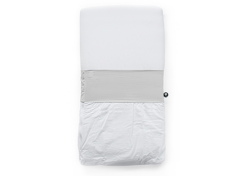Textiel - beddengoed - nunki - lakentje - 40 x 90 cm - per stuk - licht grijs - leverbaar in 6 kleuren