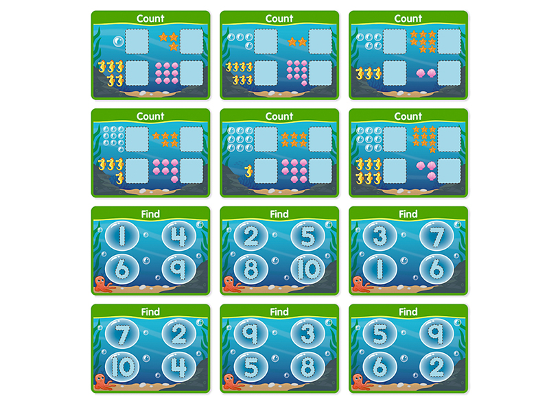 Grijpspel - Lakeshore Learning - Find the Number Activity Center - grijpcijfers - getallen - per spel