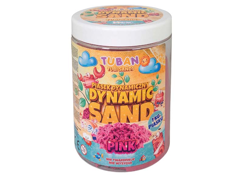 Zand - modelleerzand - Tuban Dynamic Sand - dynamisch zand - roze - boetseren - 1 kg