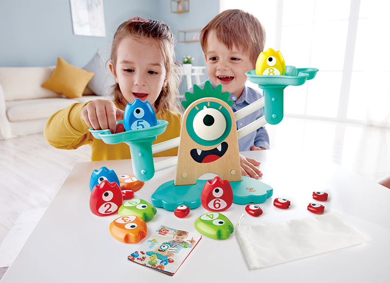 Balanceerspel - rekenen - Hape - rekenweegschaal - monster - per spel