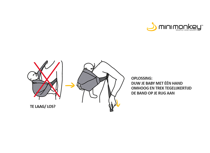 Op stap - draagzak - minimonkey - mini sling - per stuk
